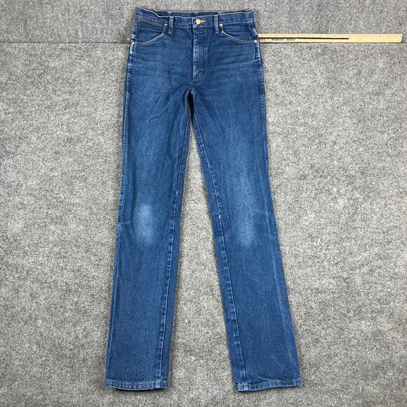 Wrangler Jeans Men Size 32x40 Blue High Rise Straight Leg Classic Fit Denim A001 - Picture 1 of 9